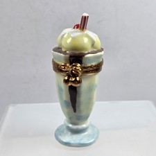 Limoges France Trinket Box Ice Cream Sundae/float Antoria Limited Edition 