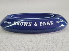 Brown & Pank Wines and Spirits Ashtray Pub Memorabilia Wade England Vintage