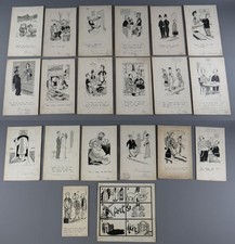 Bill TAIT Glasgow Evening Citizen 20 Original Hand Drawn Cartoon Artworks