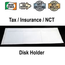 New White Windscreen Tax, Insurance, NCT Disc Holder for Cars Vans Taxi 3 pocket