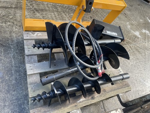 Post hole digger auger skid - auger,