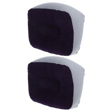  2 Pcs Camping Inflatable Foot Stool Pvc Cushion Rest Travel Pillow