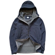 C.P. Company Men's Blue Softshell Goggle Jacket