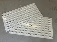 2 x clearance Steel Louvre Panel parts bins wall panel mounted metal back plate