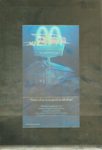 1988 mcdonalds hologram - 1988, 3d