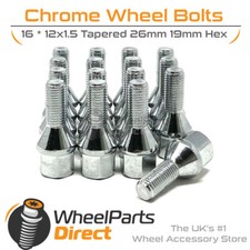 Wheel Bolts (16) 12x1.5 Chrome