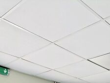 Pack of 8 Suspended Vinyl Ceiling Tiles 600x600mm Easyclean & Wipeable 595 x 595