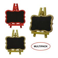 Mini Chalkboard Name Message Boards Christmas Wedding Party Glitter Gold Red