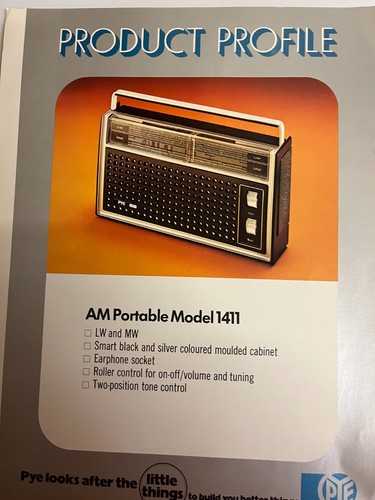 Pye 1411 portable - am, radio