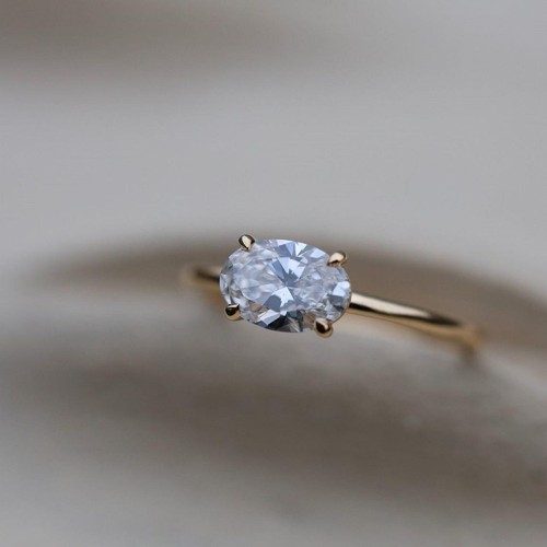 Moissanite engagement ring - moissanite,