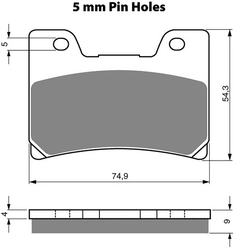 Brake disc pads front - disc, l/h