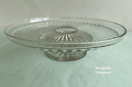 Vintage glass footed afternoon - glass,