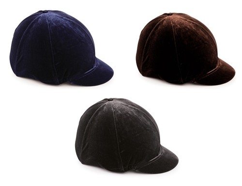 Shires skull cap velveteen - velveteen, hat