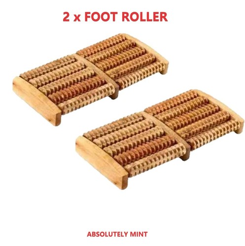 2pcs wooden foot roller - wooden,