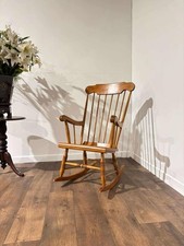 Contemporary Spindle Back Beech Rocking Chair