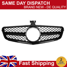 For Mercedes Benz W204 C Class C250 C300 C350 AMG Style Gloss Black Grill 08-14