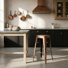 Tolix inspired metal - inspired, stool