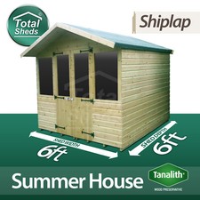 6 x 6 SUPREME SUMMER HOUSE LOG CABIN WOODEN SHED TOP QUALITY WOODEN TIMBER