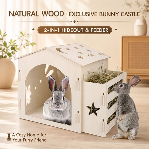 Detachable wooden rabbit - detachable,