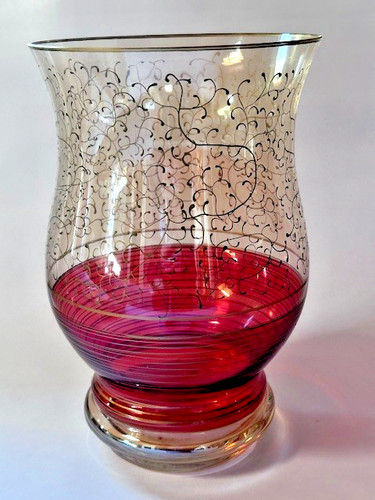 Handblown glass candle - handblown,