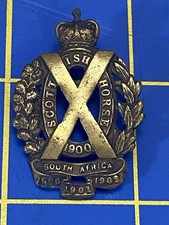 BRASS SCOTTISH HORSE YEOMANRY