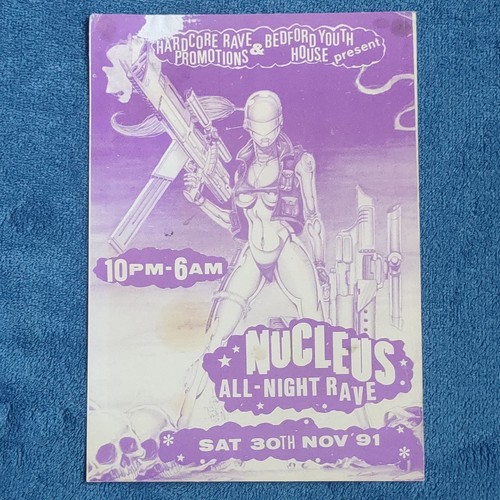 Nucleus rave flyer - nucleus, a5,