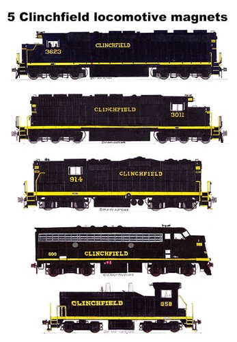 Clinchfield black locomotives - clinchfield,