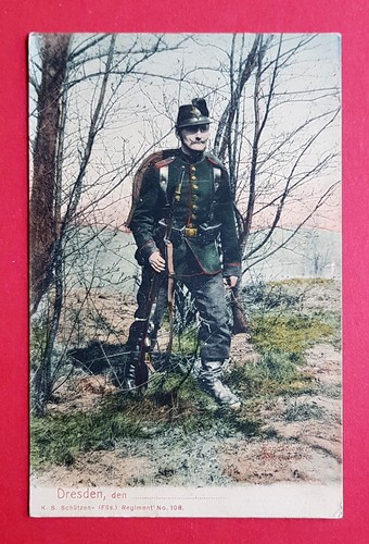 Military postcard saxony - postcard,