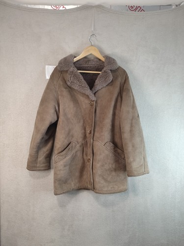 Sheepskin coat jacket - sheepskin, leather