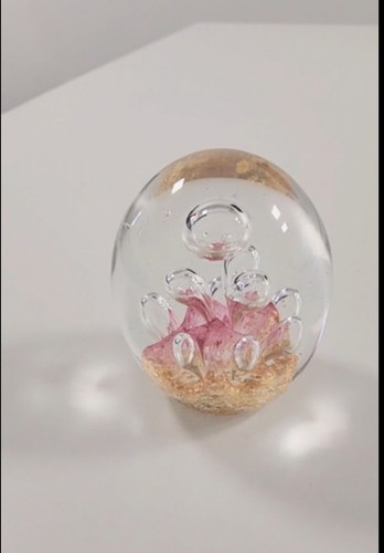 Large glass paperweight - glass, with