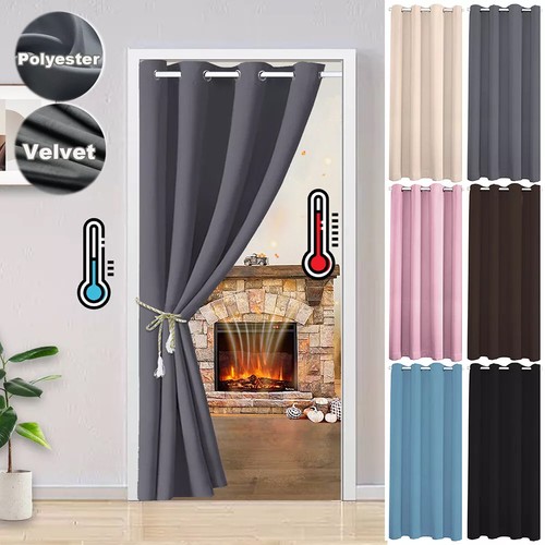 Blackout door curtains thermal - door,