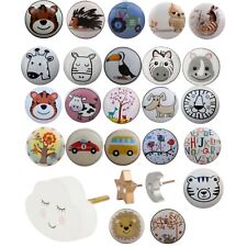 KIDS Childrens Ceramic Door Knobs Animal Handles Cupboard Drawer Cabinet Cute