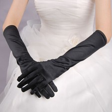 Women Silky Satin Elbow Long Gloves Wedding Evening Party Prom Opera Dance Prop