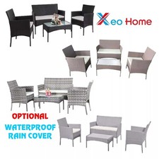 4PIECE  RATTAN GARDEN FURNITURE SOFA OUTDOOR SET TABLE CHAIR PATIO INDOOR Weaker