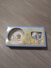 Peter Rabbit Vintage Christening Gift Bowl and Mug Set 1991 Wedgwood