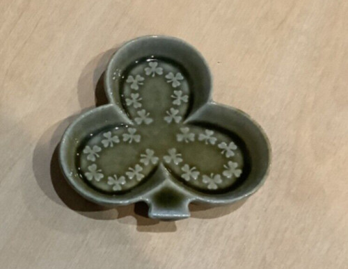 Ceramic shamrock trinket - ceramic,