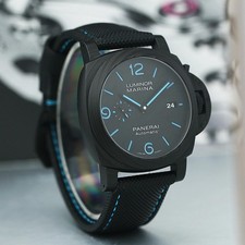 Authentic◈Panerai◈Luminor Marina Carbotech PAM1661 44mm Black Men's Watch