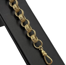 Heart❤️Woman's BELCHER BRACELET SOLID 9CT GOLD ON SILVER 8 INCH  - Gift, present