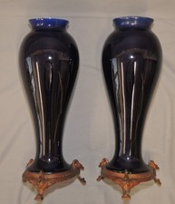 Antique Pair Cobalt Blue