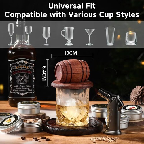 Whiskey smoker kit with - whiskey, torch