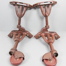 Vintage Vono castors Cast Iron table wheels Industrial Rustic Factory Set of 4