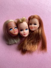 1970s Palitoy Pippa Doll x 3 Heads - Britt, Pippa, Tammie - Heads Only
