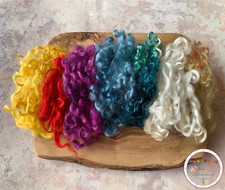 Heidifeathers® Dyed Curly Wool, Curly Locks - For Wet, Needle Felting, Spinning