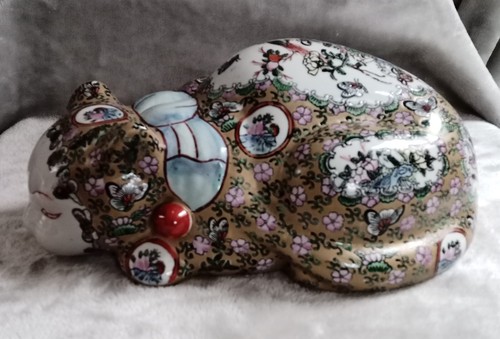 Vintage imari porcelain cat - vintage,