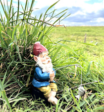 Gnome Elf Fishing  Angling Garden Statue Ornament