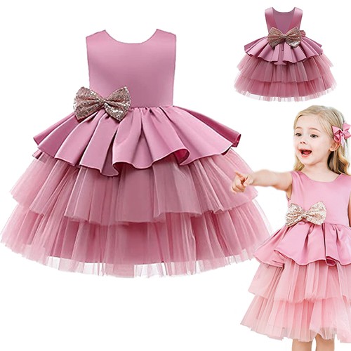 Flower girl dress lace - flower, satin