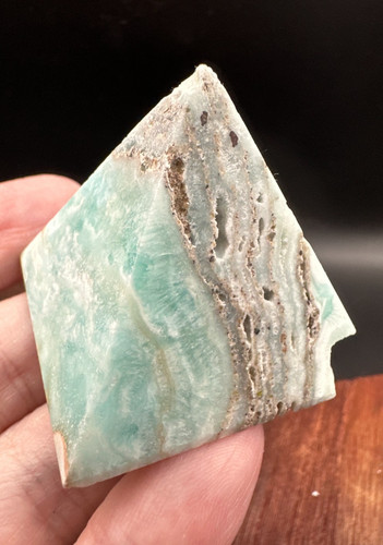 Crystal pyramid blue - crystal, aragonite