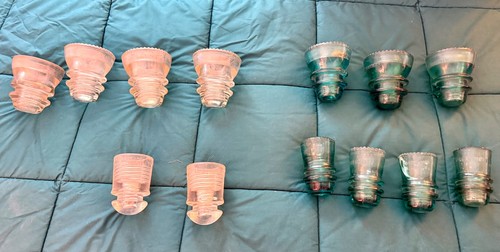 Vintage glass insulators - 13,