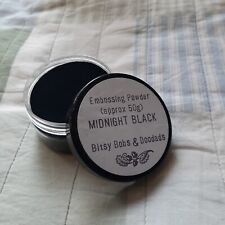 Midnight Black Embossing Powder - 50g tubs - fine detail