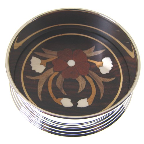 Silver plated wine coaster - silver,